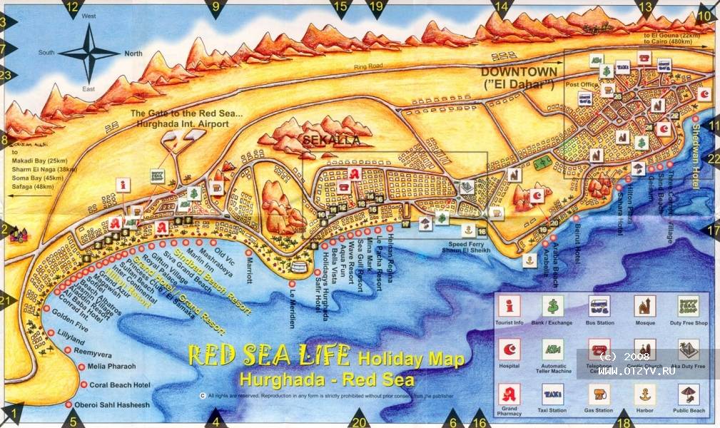 Карта Хургады